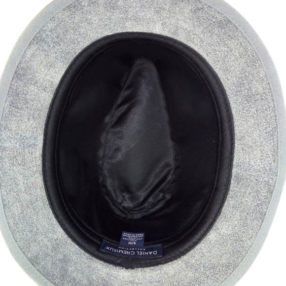 Daniel Cremieux 100% Leather Gray Fedora Hat S/M Unisex - Picture 6 of 7